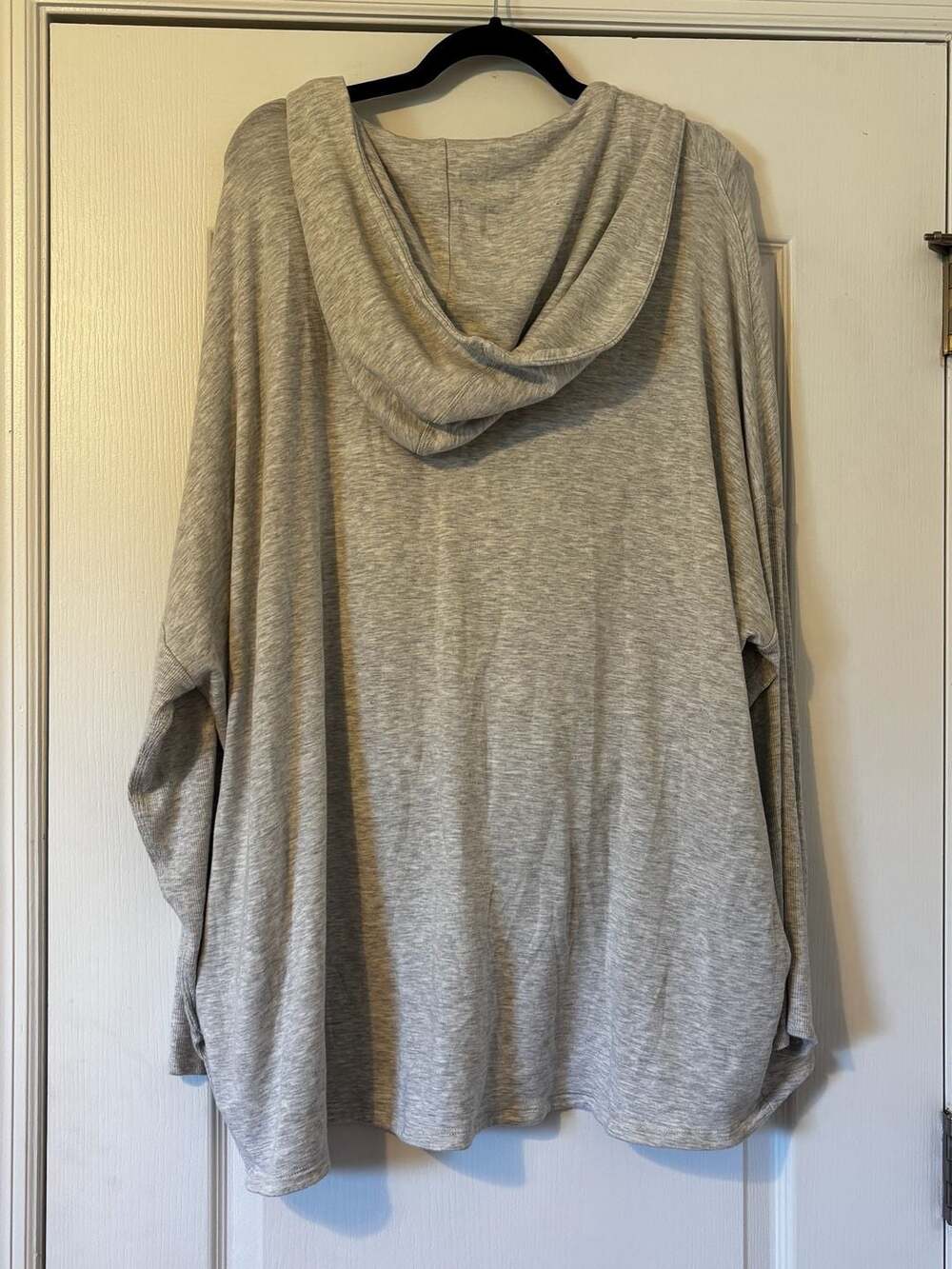 Athleta Purana Wrap Sweatshirt Light Grey Heather Size 2X - Picture 4 of 5